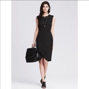 Banana Republic Black Sloan Fit Cross Front Dress